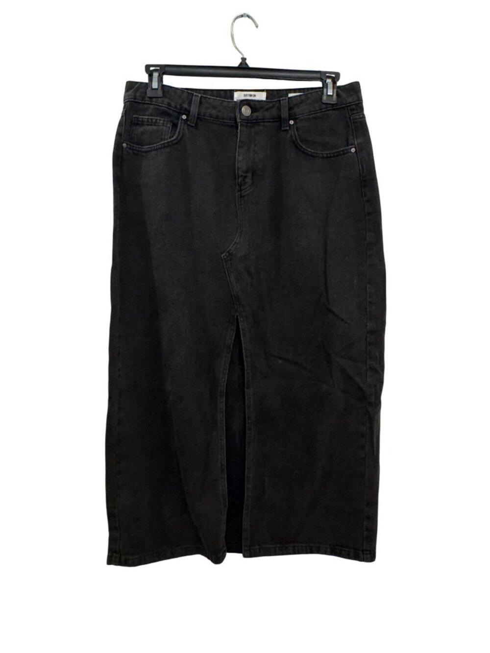 Bailey Denim Maxi Skirt Womens Black Cotton Size 10 US Cotton On
